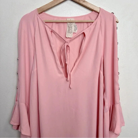 Free People Womens Small Georgine Mini Dress  Gossamer Pink - Picture 5 of 13